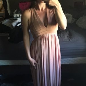 Long blush dress
